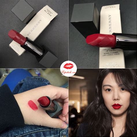 son burberry poppy red|Burberry Lip Velvet .